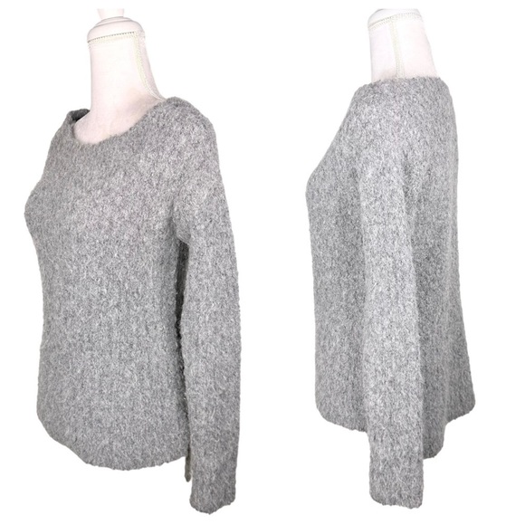 ATM Anthony Thomas Melillo chunky gray nubby knit sweater fuzzy chunky cozy XS - Picture 7 of 16
